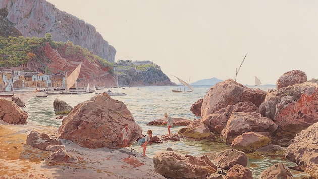 Blicke in eine ferne Vergangenheit: Jakob Alt „Die große Marine auf der Insel Capri“, ...