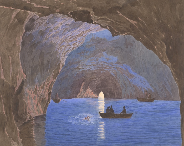 Jakob Alt: Die Blaue Grotte auf der Insel Capri, um 1835/36