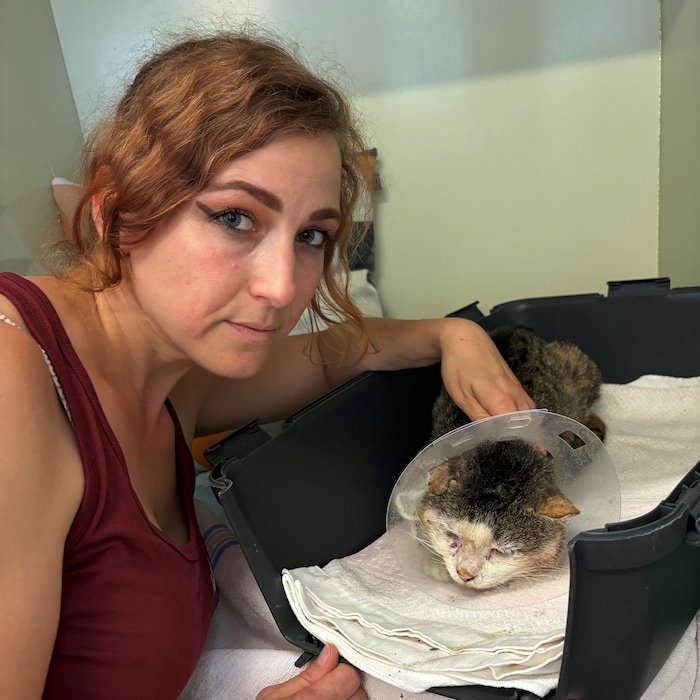 Betreuerin Kathi mit „Kilian“, der sich nach einer Not-OP nur langsam erholt