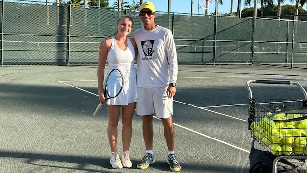 Emilia Schulte (li.) und Eric Hechtman nach der Einheit in Miami.