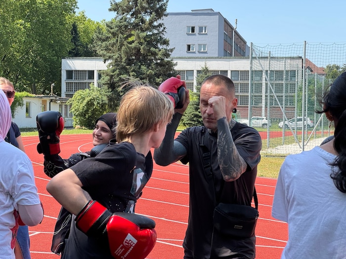 Beim Boxen wurden Koordination, Vertrauen und Bewegung gefördert