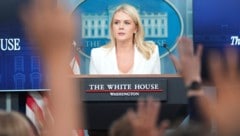 Leavitt vertrat öffentlich die Behauptung, dass Donald Trump die Präsidentschaftswahlen von 2020 ...