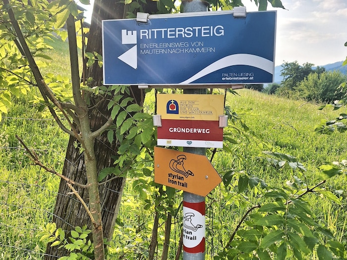 Mariazeller Gründerweg und Styrian Iron Trail laufen teils parallel.