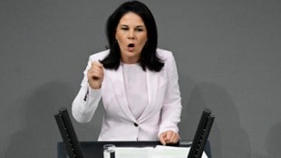 Die grüne Ex-Außenministerin Annalena Baerbock sprach in ihrer letzten, knapp zehnminütigen Rede ...