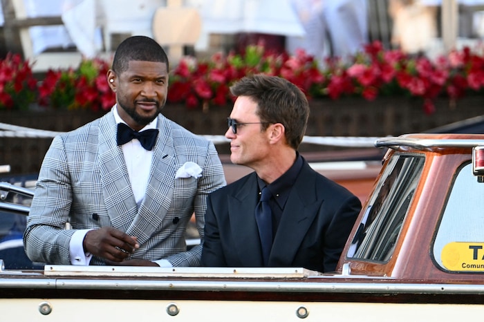 Usher und Tom Brady teilten sich ein Wassertaxi.