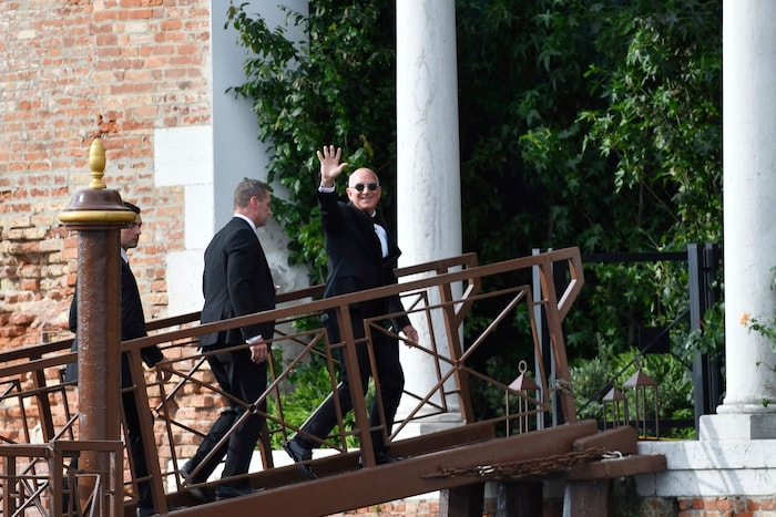 Jeff Bezos bei der Ankunft auf der Insel San Giorgio Maggiore