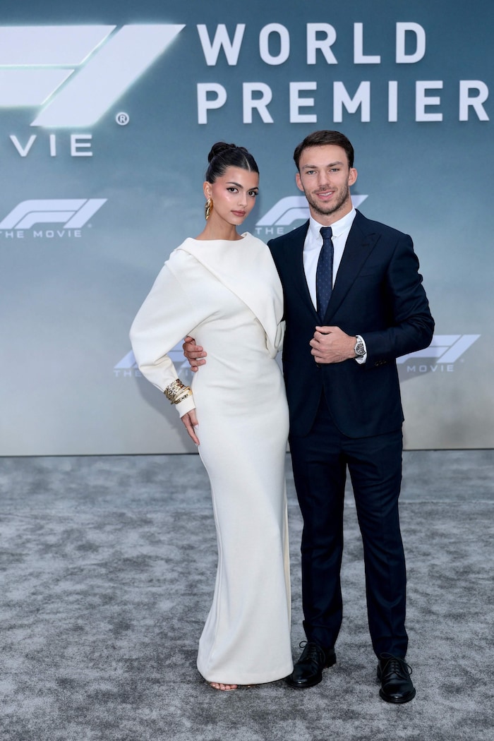 Kika Gomez mit Freund Pierre Gasly bei der F1-Film-Premiere