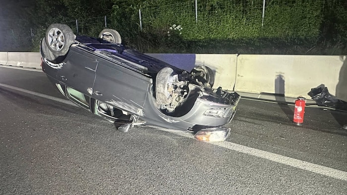 Der Unglückswagen auf der A9