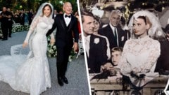 Ein Hauch von italienischem Hollywood-Glamour: Für ihr exquisites Brautkleid ließ sich Lauren ...