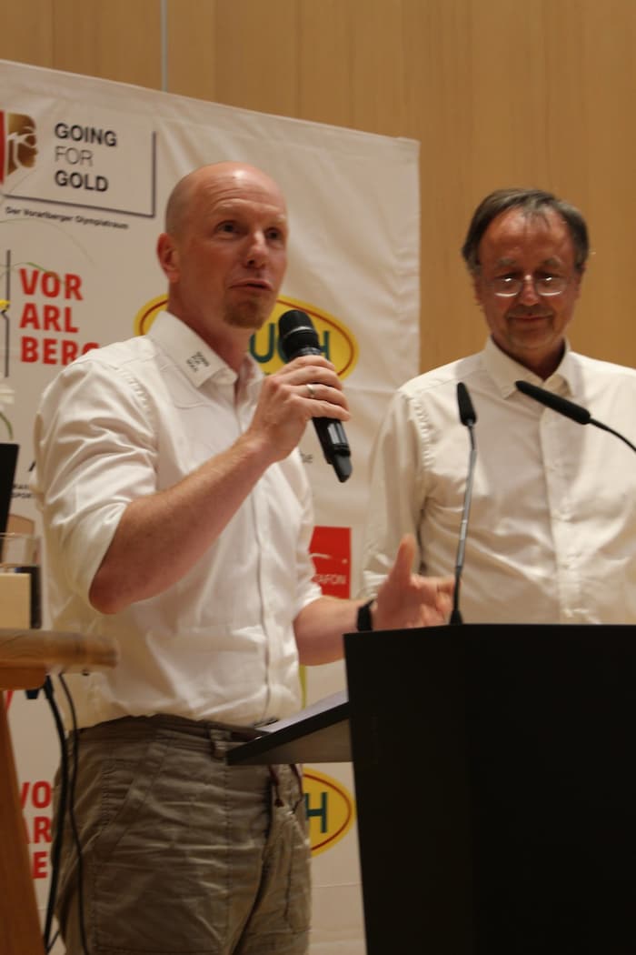 Der neue VSV-Direktor Christoph Kraxner (l.) mit Neo-Präsident Peter Scrivener.