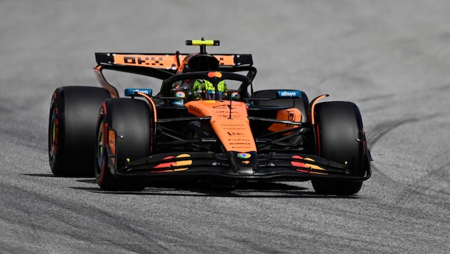 Lando Norris startet von der Pole-Position ins Rennen am Sonntag.