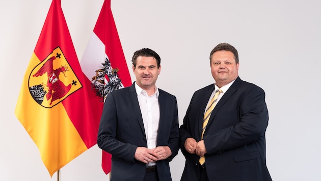 ÖVP-Landesobmann Christoph Zarits und Klubchef Bernd Strobl.