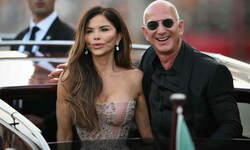 Jeff Bezos (61) und seine frisch angetraute Lauren Sánchez auf dem Weg zur Pyjama-Party im ...