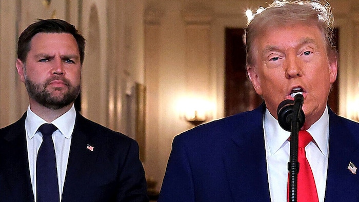 Nach Angaben eines hochrangigen US-Vertreters in Washington haben Trump, Vance (l.) sowie der ...