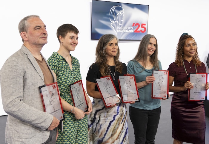Die Preisträgerinnen 2025: Boris Schumatsky, Tara Meister, Natascha Gangl, Almut Tina Schmidt, ...