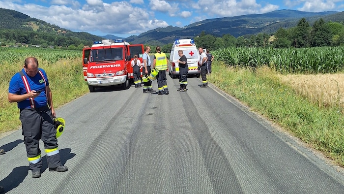 Die Unfallstelle auf der Hebalmstraße
