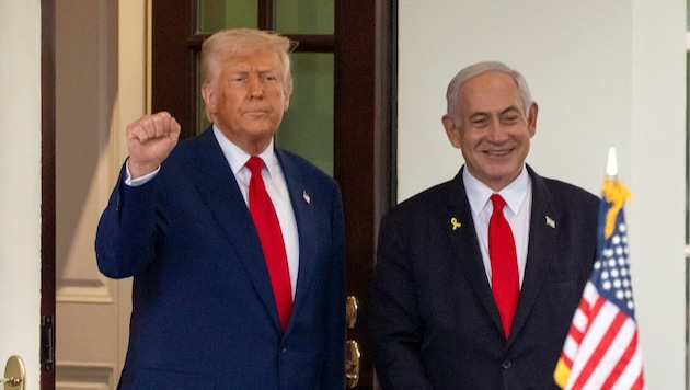 Von links: US-Präsident Donald Trump und Israels Ministerpräsident Benjamin Netanyahu