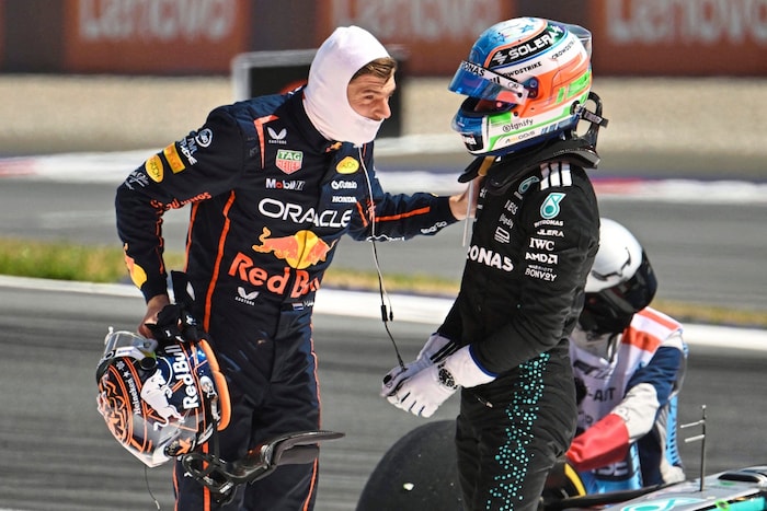 Frust bei Max Verstappen (links)