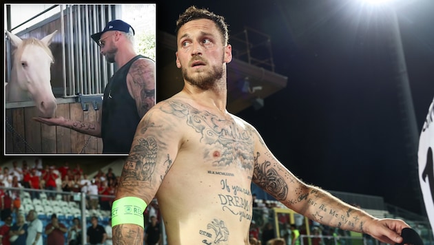 Marko Arnautovic begleitete seine Familie zu einem Reit-Turnier in Italien.