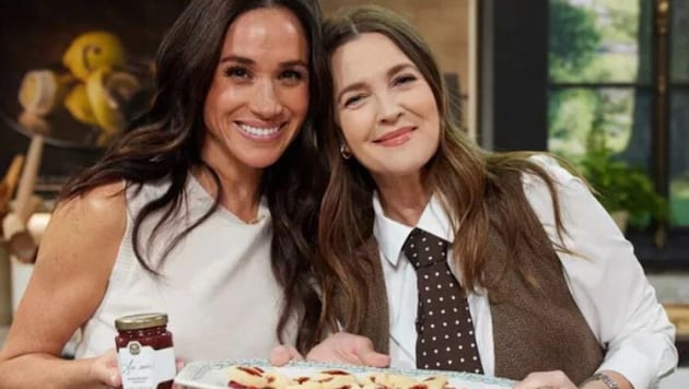 Aktuell bewirbt Meghan Markle ihre selbstgemachte Marmelade, unter anderem bei Drew Barrymore.
