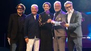 Sergi Bancells, Tony Rizzo, Susanne Stein, Peter F. Pfister und Mikel Luzea bei der Verleihung ...