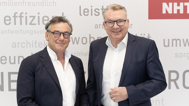 Die beiden NHT-Geschäftsführer Markus Pollo (links) und Johannes Tratter zogen Bilanz.