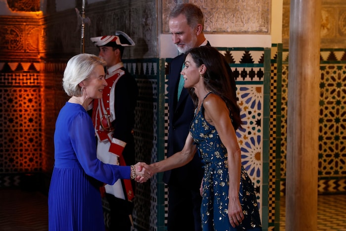Das spanische Königspaar empfing unter anderem Ursula von der Leyen in Sevilla.