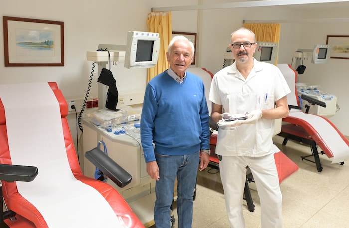 Heinrich Striessnig spendete in seinem Leben über 150-mal sein Blut und wurde so zum mehrfachen ...