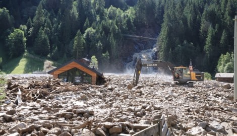 Bilder des Schreckens nach dem Unwetter in Gschnitz.