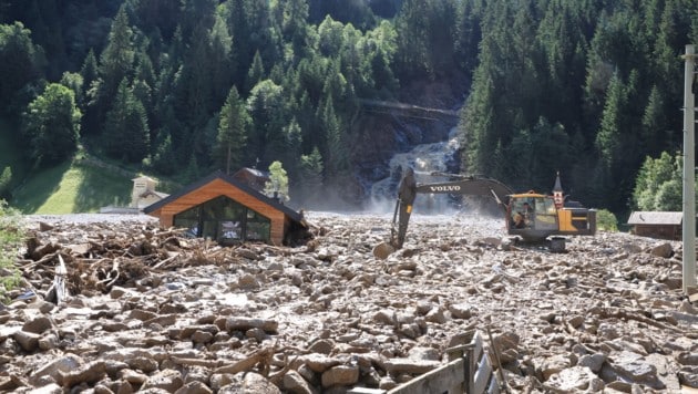 Bilder des Schreckens nach dem Unwetter in Gschnitz.
