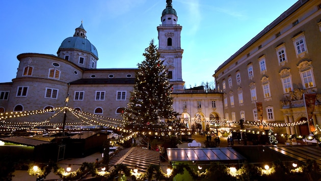Alle Jahre wieder ein Magnet: Der Christkindlmarkt rund um den Salzburger Dom