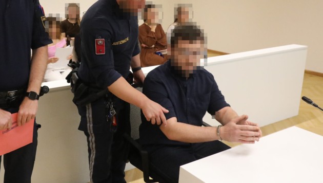 Der Salzburger bei seinem Prozess in Wien.