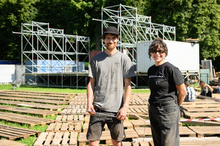 Der Aufbau für das poolbar Festival ist nun abgeschlossen.