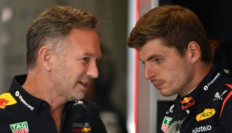 Christian Horner (links) will auch künftig auf die Dienste von Max Verstappen bauen können. 