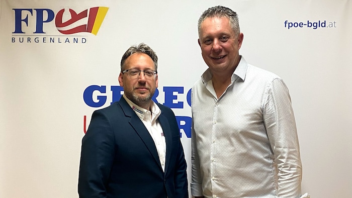 FPÖ-Duo: Landesparteisekretär Daniel Jägerbauer (li.) und Landesobmann Alexander Petschnig