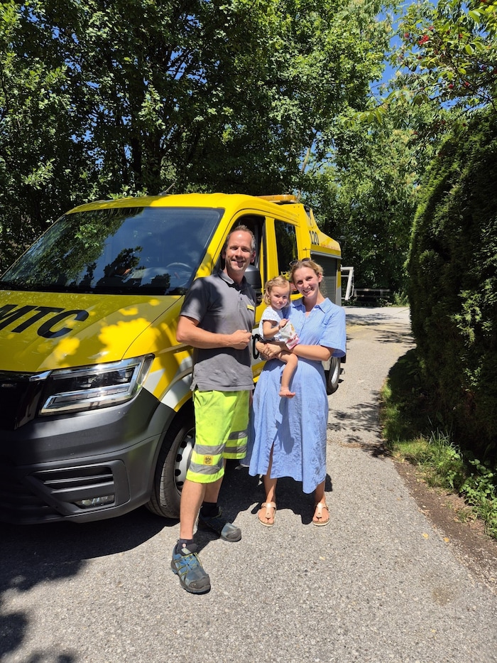 Rettungsaktion in Lamprechtshausen: Mutter und Kind sind wohlauf.