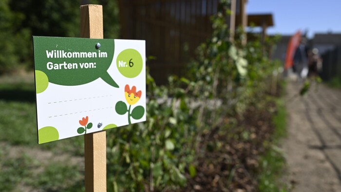 Das Beschriften der Tafeln muss noch warten: Die neuen Gartennutzer sind noch zu beschäftigt mit ...