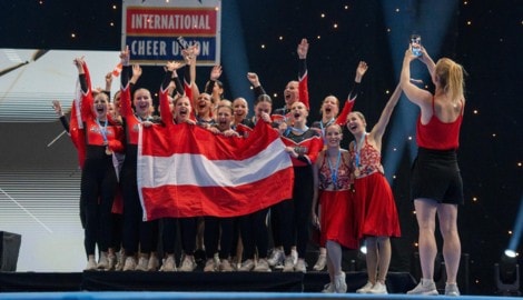 Österreichs Cheerleaderinnen hatten bei der EM in Slowenien allen Grund zum Jubeln.