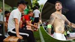 Peter Stöger (li.) spricht über Marko Arnautovic.
