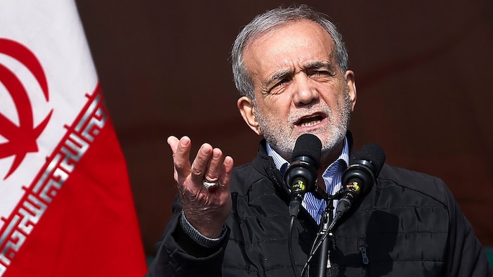 Der iranische Präsident Masoud Pezeshkian fand am Montag drastische Worte für die Situation im ...