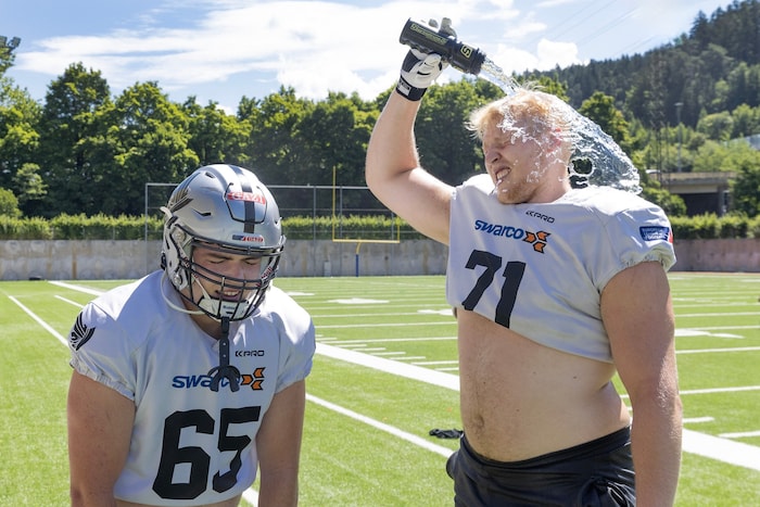 Oskar Strömstedt (r.) & Tommaso Romito – den Raiders wurde im Training nichts geschenkt.