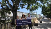 Neos-Gemeinderätin Angelika Pipal-Leixner, Verkehrsstadträtin Ulli Sima (SPÖ) und Margaretens ...