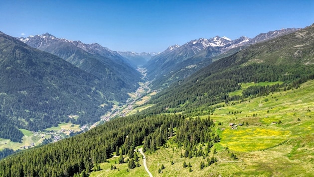 Großartiges Panorama – von der Alpe Spidur blickt man in das Paznauntal.