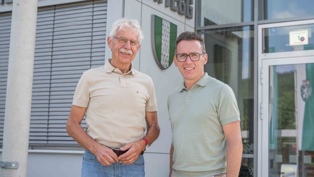 Emmerich Seidl (li.) und Bürgermeister Andreas Kahr-Walzl sind Kassier und Obmann der ...