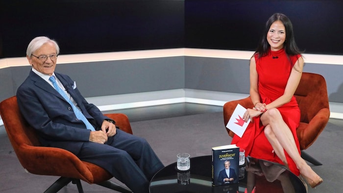 Altkanzler Wolfgang Schüssel (ÖVP) im Gespräch mit Moderatorin Katia Wagner: Man sprach über die ...