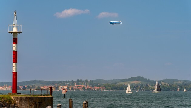 Blick von Bregenz in Richtung Reutiner Bucht und Lindau.