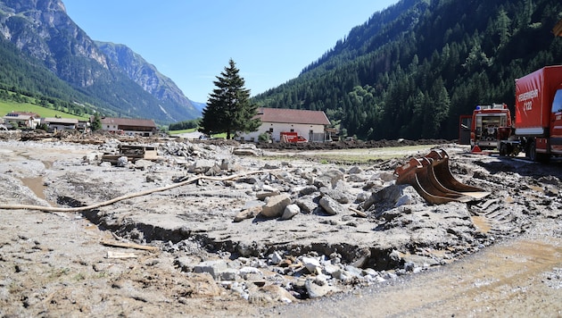 Bilder des Schreckens nach dem Unwetter in Gschnitz.