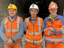 Ivan Grosinic, Martin Arnold und Günther Oitzinger (v.l.) sind heilfroh, dass die Baustelle bald ...