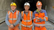 Ivan Grosinic, Martin Arnold und Günther Oitzinger (v.l.) sind heilfroh, dass die Baustelle bald ...