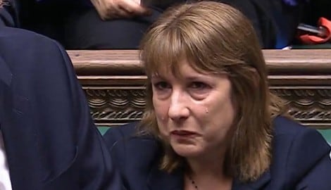 Die Ministerin weinte während einer Debatte im Unterhaus.